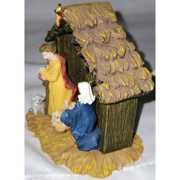 Santas Workbench NATIVITY CRECH HOLY FAMILY Christmas Village accessory DAMAGED - Picture 5 of 8